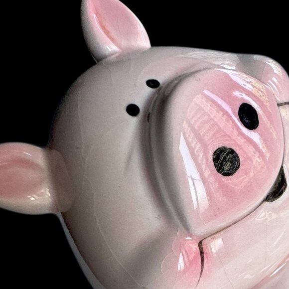 Vintage Ceramic Pig in Bubble Bath Tub Trinket Box *read* - Picture 6 of 7